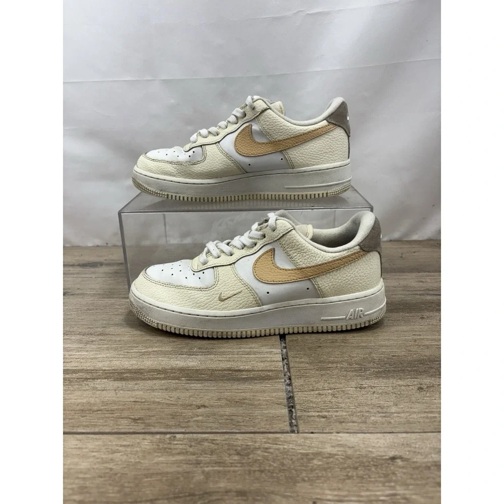 NIKE AIR FORCE 1 LOW 07 COCONUT MILK-SESAME-LIGHT BONE DX8953-100 Woman's 8.5